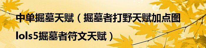探索无尽之墓——英雄联盟掘墓者攻略（揭秘掘墓者技能与战术，化解对手抵御之力）