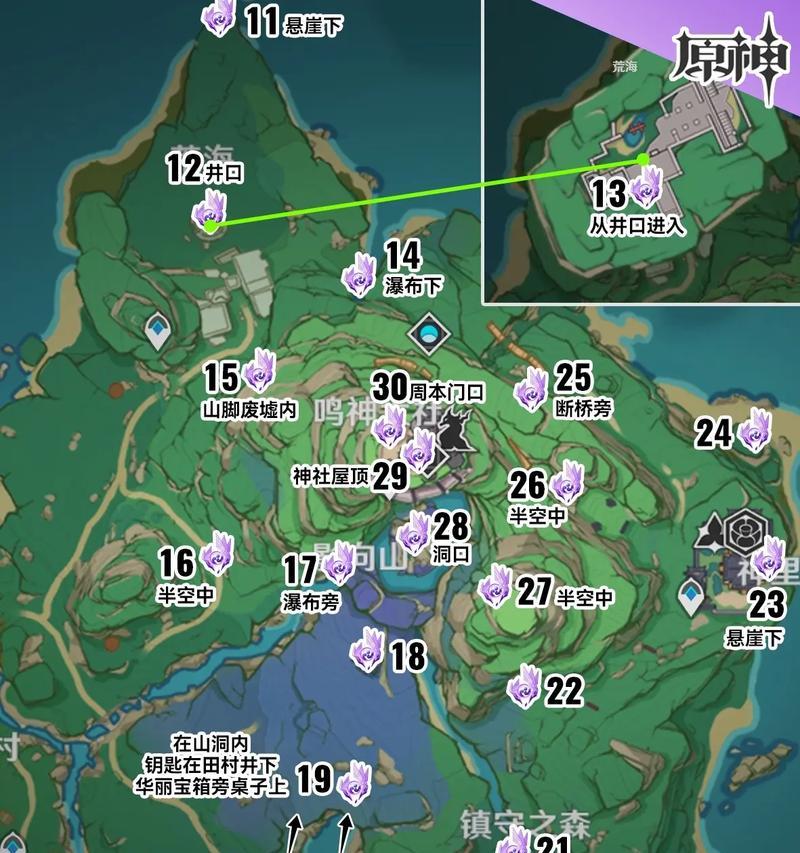 原神地图攻略合集（掌握原神地图，解密宝藏位置，尽享冒险乐趣）